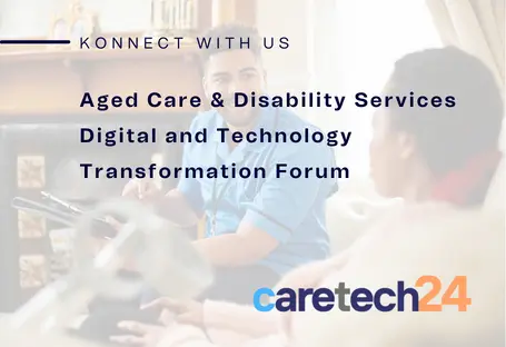 An event tile about Aged Care & Disability Services Digital and Technology Transformation Forum